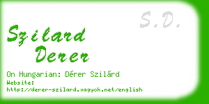 szilard derer business card